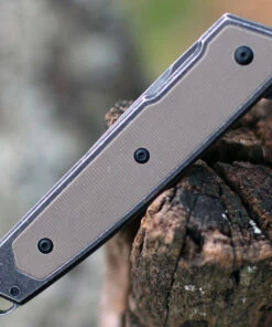 CRKT 7091 Cinco, 2.89" D2 Stonewashed Plain Blade, 2Cr13 SS Handle w/ G10 Inlays -Buck Knives Sales 7091.3 25689.1612459084