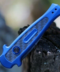 Kershaw Knives Kershaw 7130 Launch 12CA Mini Stiletto, 1.9 " CPM154 Black Plain Blade, Blue Aluminum w/ Carbon Fiber Insert Handle 6 Kershaw Knives Kershaw 7130 Launch 12CA Mini Stiletto, 1.9 " CPM154 Black Plain Blade, Blue Aluminum w/ Carbon Fiber Insert Handle -Buck Knives Sales 7130BLUBLK.3 91970.1602179902