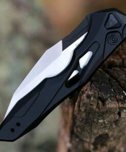 Kershaw Knives Kershaw 7650 Launch 13, 3.5" CPM154 Black DLC/Satin Wharncliffe Blade, Aluminum Handle -Buck Knives Sales 7650.3 62079.1603377756