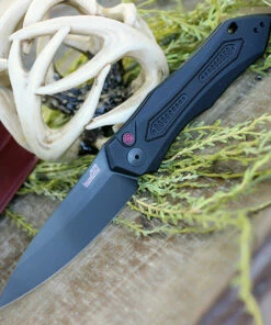 Kershaw Knives Kershaw 7800BLK Launch #6 Auto, 3.75" CPM154 Plain Blade, Black Anodized Aluminum Handle
