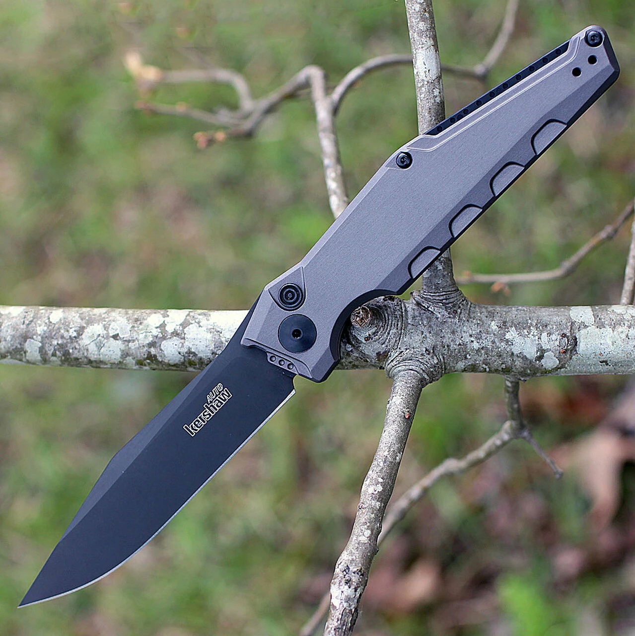 Kershaw Knives Kershaw 7900GRYBLK Launch 7 Auto, 3.75" CPM154 Plain Edge, Grey Aluminum Handle 1 Kershaw Knives Kershaw 7900GRYBLK Launch 7 Auto, 3.75" CPM154 Plain Edge, Grey Aluminum Handle