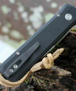 Pro-Tech Godson Automatic - Blk Alum / Leather Inlay (3.15" Satin) Greg Stevens Design 7GSD-7 7 Pro-Tech Godson Automatic - Blk Alum / Leather Inlay (3.15" Satin) Greg Stevens Design 7GSD-7 -Buck Knives Sales 7GSD 7.2 50574.1643303416