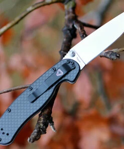 Ontario 8836 Rat II Folder, 3" AUS-8 Plain Blade, Carbon Fiber Handle -Buck Knives Sales 8836 back 12122.1566585895