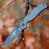 Ontario 8838 Rat II Folder, 3" AUS-8 Plain Black Blade, Carbon Fiber Handle