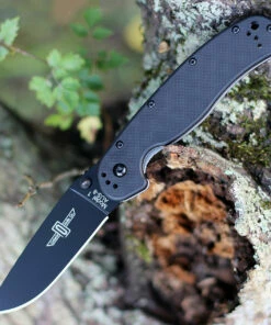 Ontario Rat Folder, Black Blade, Black Handle, PlainEdge