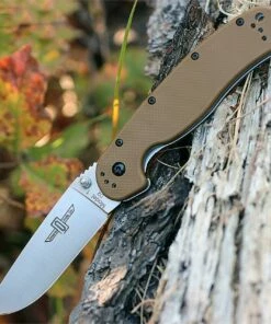 Ontario RAT Model 1 Folder, 3.5" D2 Blade Steel, Coyote Brown Handle