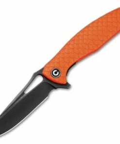 CIVIVI Knives CIVIVI Wyvern C902G, 3.45" D2 Black Stonewashed Drop Point Blade, Orange Textured FRN Handles