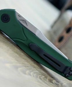 Benchmade Knives Benchmade 9400 Auto Osborne, 3.40" CPM-S30V Satin Plain Blade, Green Aluminum Handle -Buck Knives Sales 9400.5 91507.1594996921