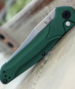 Benchmade Knives Benchmade 9400 Auto Osborne, 3.40" CPM-S30V Satin Plain Blade, Green Aluminum Handle -Buck Knives Sales 9400.6 18182.1594996921