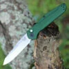 Benchmade Knives Benchmade 9400 Auto Osborne, 3.40" CPM-S30V Satin Plain Blade, Green Aluminum Handle