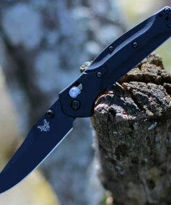 Benchmade Knives Benchmade Mini Osborne 945BK-1, 2.92" CPM-S30V Black Plain Blade, Black G-10 Handle,