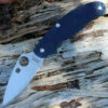 Spyderco Knives Spyderco C94PDBL UK PenKnife, 2.95" CPM S110V Plain Blade, Dark Blue FRN Handle