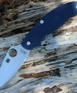 Spyderco Knives Spyderco C94PDBL UK PenKnife, 2.95" CPM S110V Plain Blade, Dark Blue FRN Handle