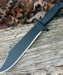 Cold Steel 97SMBWZ Black Bear Bowie Machete, 12" 1055 Plain Blade, Black Polypropylene Handle