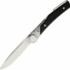Actilam T3BC Black Corian Folder with Clip, 3.25 in. X50CrMoV15N Plain Blade