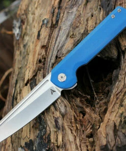 Arcform Slimfoot Folding - Ti / Blue G10 (3.5" M390 Satin Sheepsfoot)