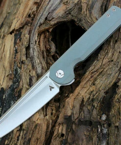 Arcform Slimfoot Folding - Ti / Gray G10 (3.5" M390 Satin Sheepsfoot)