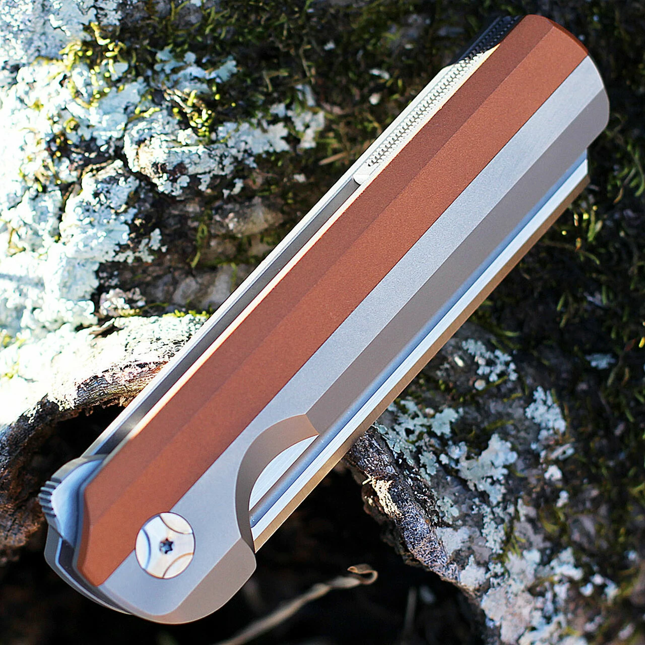 Arcform Slimfoot Folding - Ti / Copper (3.5" M390 SW Sheepsfoot) ARC-005 3 Arcform Slimfoot Folding - Ti / Copper (3.5" M390 SW Sheepsfoot) ARC-005 - Image 3