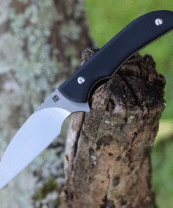 Artisan Cutlery Sea Snake Fixed Blade Knife 1842B-BK, 3.15" AR-RPM9 Satin Wharncliffe Blade, Black G-10 Handle