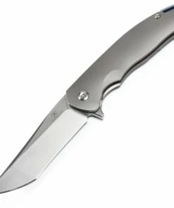 Kansept Knives K1004T2 Agent, 3.75" CPM-S35VN Tanto Blade, Bead Blast Finish Titanium Handle