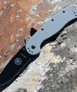 BRK Avispa Folder, Foliage Green Nylon handles, Black AUS-8 Blade, Plain Edge, Design by Esee Knives
