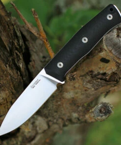 LionSteel B35GBK 3.54" Sleipner Steel Satin Blade, Black G-10 Handle