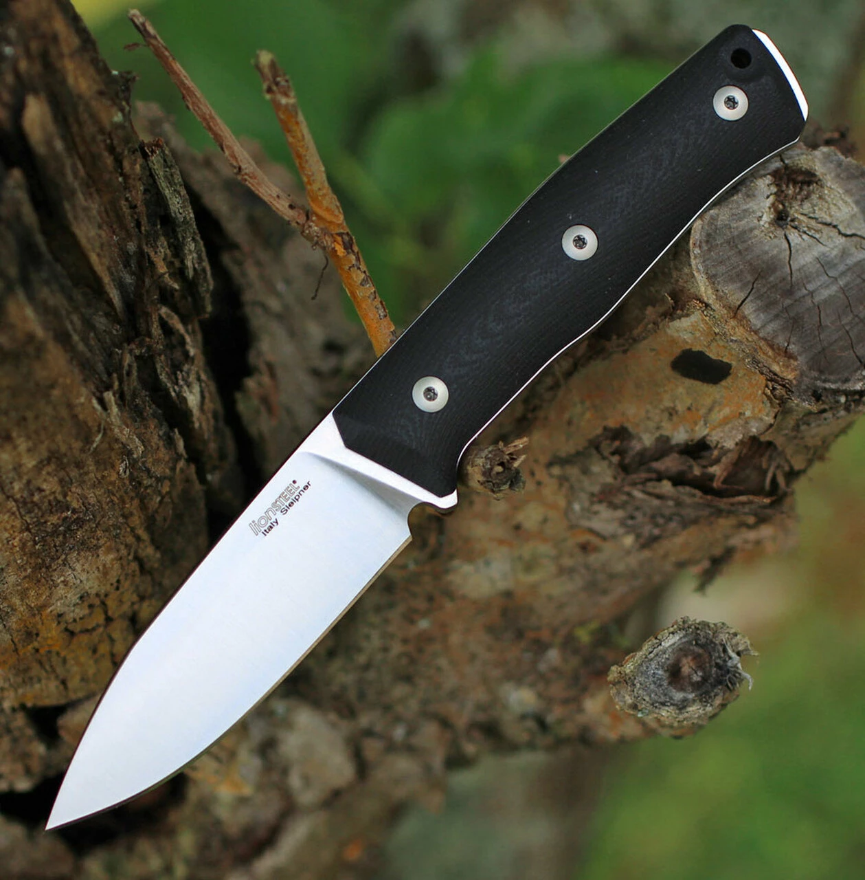 LionSteel B35GBK 3.54" Sleipner Steel Satin Blade, Black G-10 Handle 1 LionSteel B35GBK 3.54" Sleipner Steel Satin Blade, Black G-10 Handle