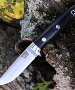 Bark River Knives Bark River Mountaineer II - Black Canvas Micarta (3.5" CPM CRU-Wear) 02-064-MBC