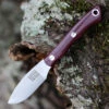 Bark River Knives 03-070M-BU Micro Canadian, 2.06" S45VN Plain Blade, Burgandy Micarta Handle