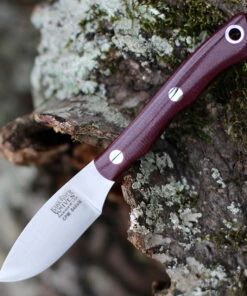 Bark River Knives 03-070M-BU Micro Canadian, 2.06" S45VN Plain Blade, Burgandy Micarta Handle