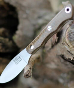 Bark River Knives 03-070M-GC Micro Canadian, 2.06"S45VN Plain Blade, Green Canvas Micarta Handle