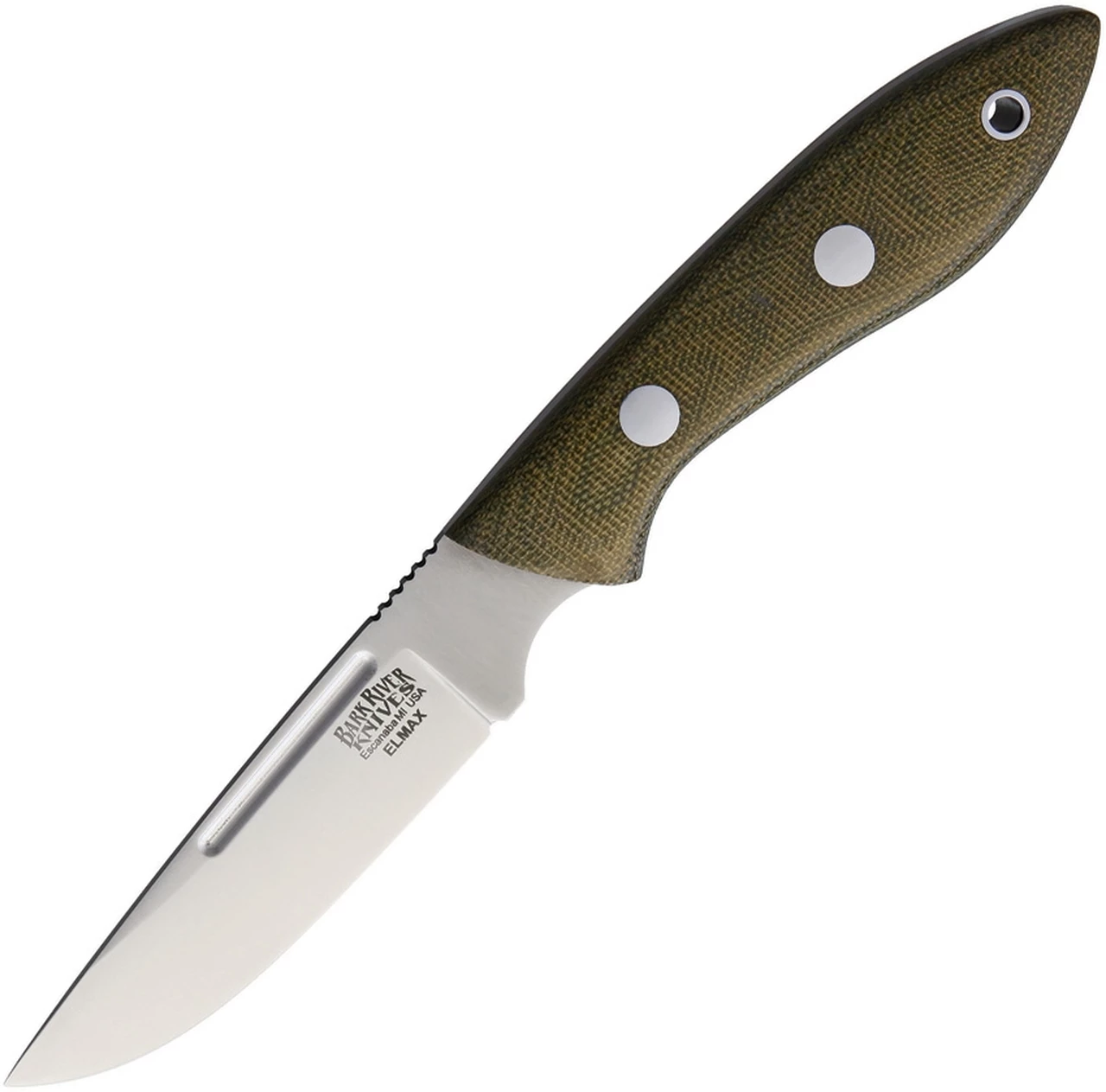 Bark River Knives Adventurer II BA05143MGC, 3.6" Elmax Satin Plain Blade, Green Micarta Handle 1 Bark River Knives Adventurer II BA05143MGC, 3.6" Elmax Satin Plain Blade, Green Micarta Handle