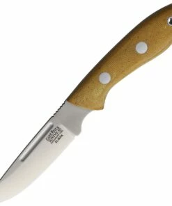 Bark River Knives Adventurer II BA05143MNC, 3.6" Elmax Satin Plain Blade, Natural Micarta Handle