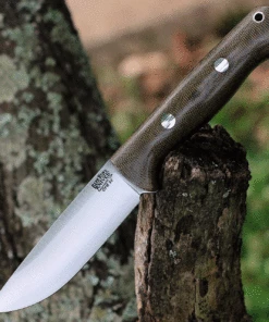 Bark River Knives Bark River Bravo 1 Rampless Green Micarta (4" CPM-3V) 07-121M-GC