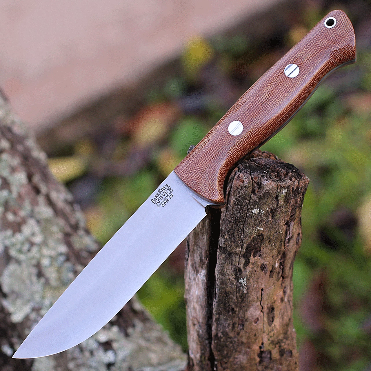 Bark River Knives Bark River Bravo 1.25 LT Rampless Natural Micarta (4.9" CPM-3V) 07-129M-NC 1 Bark River Knives Bark River Bravo 1.25 LT Rampless Natural Micarta (4.9" CPM-3V) 07-129M-NC