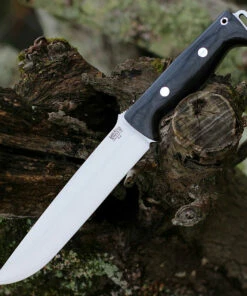 Bark River Knives Bark River Bravo 2 - Black Canvas Micarta (7" Satin A2) 07-211M-BC