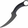 Bastinelli Creations Mako Fixed Blade BAS206B, 4.624" N690Co Black PVD Coated Blade, Black Milled G-10 Handle, Kydex Sheath