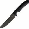 Bastinelli Creations P.Y. Fixed Blade BAS207S, 5" N690 Black PVD Plain Blade, Black G-10 Handle, Black Kydex Sheath