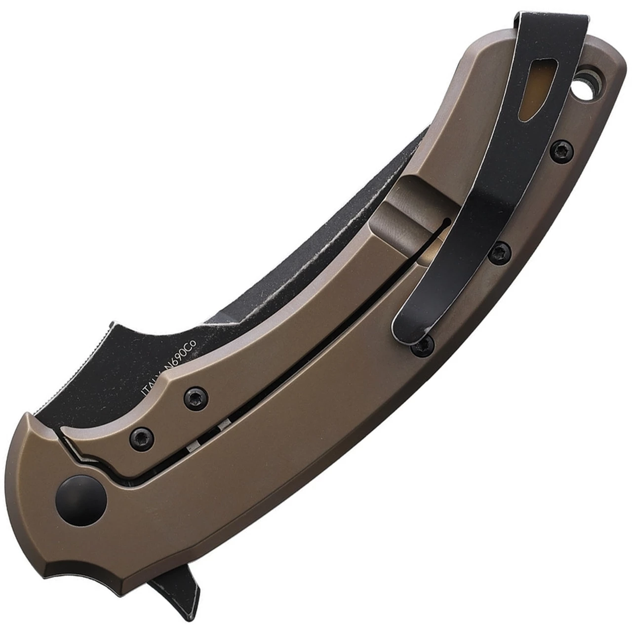 Bastinelli Creations Bastinelli Geco Flipper - Black G-10 (3.35" N690Co) FOX537BR 2 Bastinelli Creations Bastinelli Geco Flipper - Black G-10 (3.35" N690Co) FOX537BR - Image 2