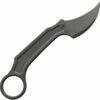 Bastinelli Creations Anomaly Fixed Blade BAS238, 2.25" N690CO Dark Stonewashed Plain Blade, Gray Bohler N690CO Stainless Steel Handle