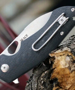 GiantMouse ACE Biblio Flipper, 2.875" M390 Satin Plain Blade, Carbon Fiber Handle -Buck Knives Sales BIBLIO CF SATIN.1 72359.1615919634