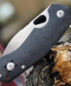 GiantMouse ACE Biblio Flipper, 2.875" M390 Satin Plain Blade, Carbon Fiber Handle -Buck Knives Sales BIBLIO CF SATIN 10545.1615919633