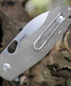 GiantMouse ACE Biblio Flipper M390 Stonewashed Green Canvas Micarta -Buck Knives Sales BIBLIO GRN.3 52836.1627932780