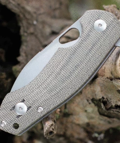 GiantMouse ACE Biblio Flipper M390 Stonewashed Green Canvas Micarta -Buck Knives Sales BIBLIO GRN.4 60593.1627932792