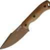 Ka-Bar Becker (Ka Bar) BK18 Harpoon, 4.5" Brown Coated 1095 Cro-Van Carbon Steel Blade, Ultramid Handle