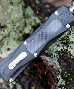 CobraTec Knives BLKKCDS Black King Cobra, 4" D2 Steel Drop Point Serrated Blade, Anodized Aviation Aluminum Handle w/ Carbon Fiber Inlay -Buck Knives Sales BLKKCDS.3 21689.1611784456