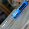 CobraTec Knives BLUKCDNS Blue King Cobra, 4" D2 Steel Drop Point Blade, Anodized Aviation Aluminum Handle