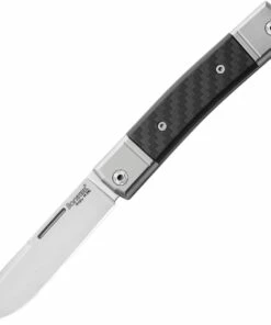 LionSteel Bestman BM2CF Slip Joint, 2.80" M390 Steel Drop Point Blade, Carbon Fiber Handle