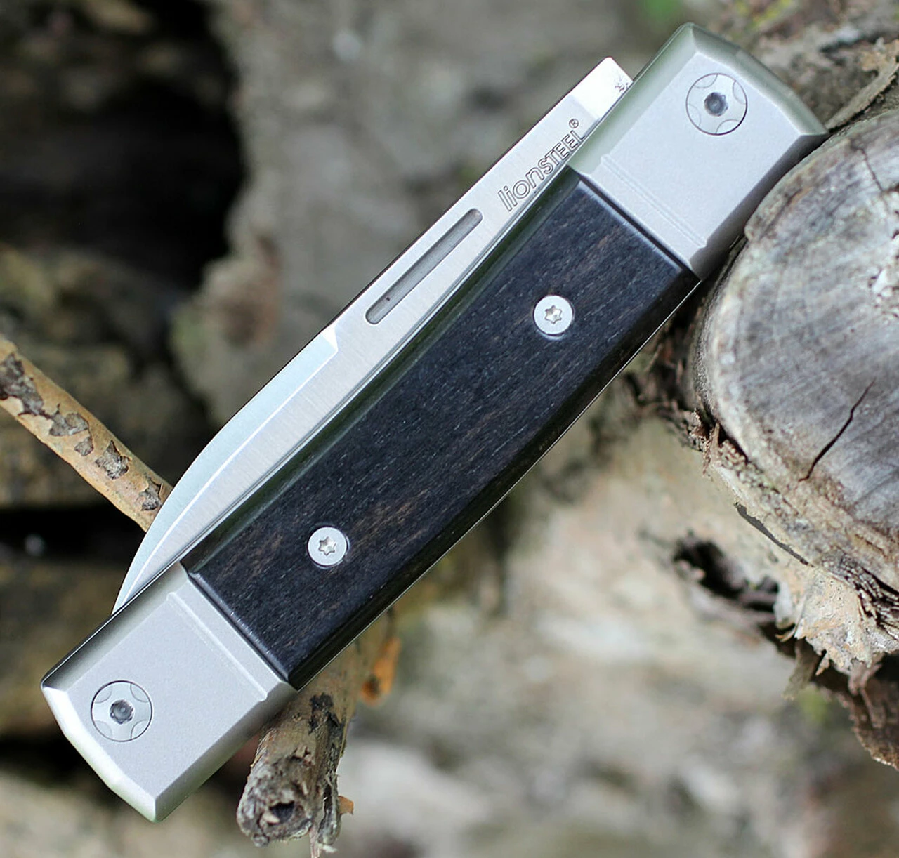 LionSteel Bestman BM2EB Slip Joint, 2.80" M390 Steel Drop Point Blade, Ebony Wood Handle 4 LionSteel Bestman BM2EB Slip Joint, 2.80" M390 Steel Drop Point Blade, Ebony Wood Handle - Image 4