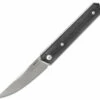 Boker Plus Kwaiken Fixed Blade 02BO800, 3" Sandvik 14C28N Satin Plain Blade, Black G-10 Handle